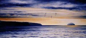 William McLean Kerr - Ailsa Craig At Dusk ( Print) (268)